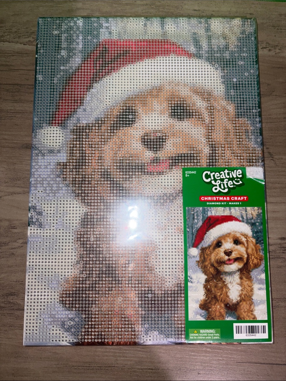 🆕💜 Hobby Lobby Christmas Dog Santa Hat Diamond Painting Kit NWT